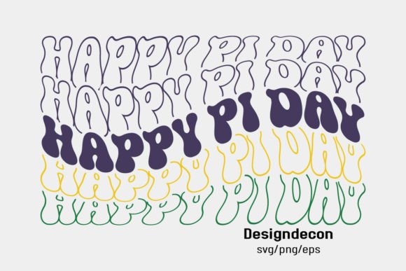 Happy Pi Day Mirrored Text Retro Svg Png Review