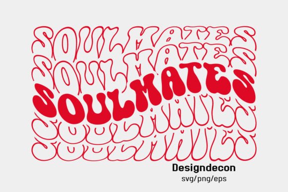 Soulmates Word Mirrored Text Retro Svg Review